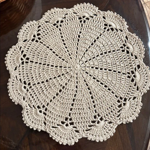 Elegant Cream Crochet Doily